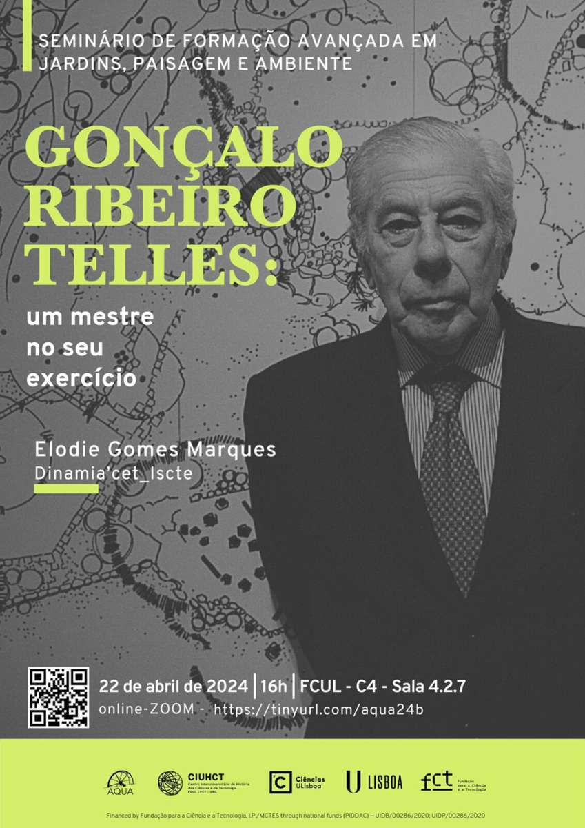 Cartaz do evento (inclui fotografia de Gonçalo Ribeiro Telles)
