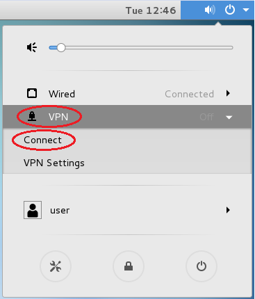 Ligar ou desligar a VPN